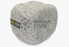 Галтованная Мансуровская брусчатка бело-серого цвета