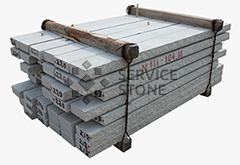 Серый гранитный бордюр садовый ГП5