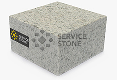 Полнопиленная мансуровская брусчатка белого цвета 10х10х5