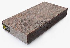 Пиленая брусчатка красного цвета Империал Ред 200х100х30