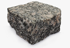 Колото-пиленая гранитная брусчатка Корнинское 100х100х50