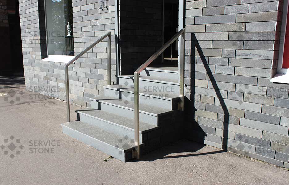 отделка здания сланцем